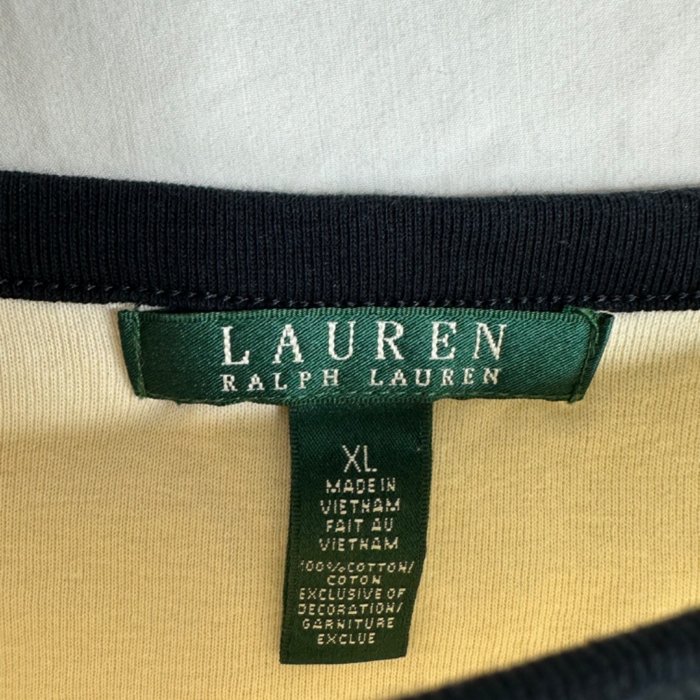 Lauren Ralph Lauren Tan 3/4 Sleeve Top Size XL SOLD AS IS - Picture 4 of 7